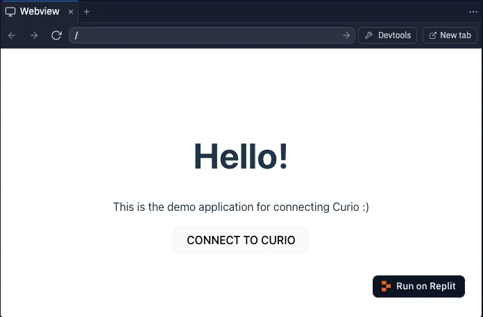 Curio connection button