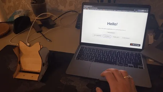 Controlling Curio with the completed application
